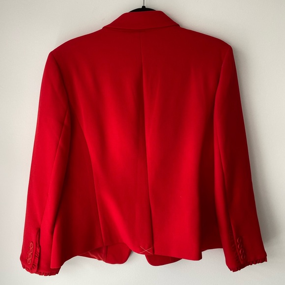 Ann Taylor Red Cropped Blazer - Picture 2 of 7